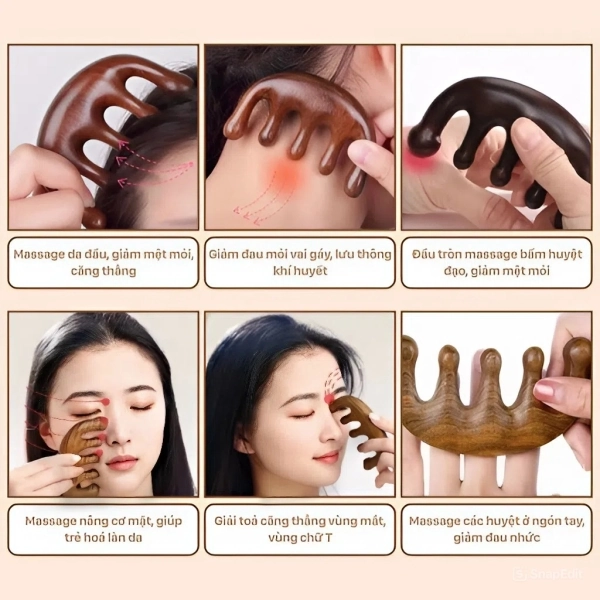 Lược Gỗ Đàn Hương MAKYN